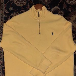 Yellow Ralph Lauren Quarter Zip With Neck Collar